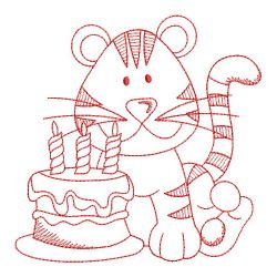 Birthday Baby Tiger 05(Md) machine embroidery designs