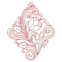 Redwork Heirloom Tulip 05(Sm)