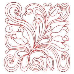 Redwork Heirloom Tulip 07(Md) machine embroidery designs