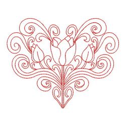 Redwork Heirloom Tulip 09(Md) machine embroidery designs