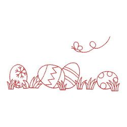 Redwork Happy Easter 06(Lg) machine embroidery designs