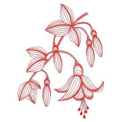 Redwork Fuchsia 02(Lg) machine embroidery designs