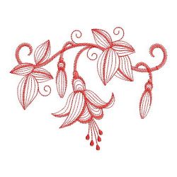 Redwork Fuchsia 03(Lg) machine embroidery designs
