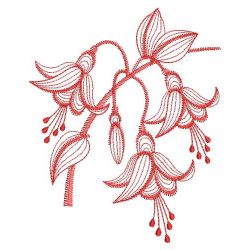 Redwork Fuchsia 04(Sm) machine embroidery designs