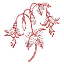 Redwork Fuchsia 05(Lg) machine embroidery designs