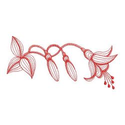 Redwork Fuchsia 06(Md) machine embroidery designs