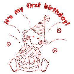 Redwork Baby First Holiday 01(Lg) machine embroidery designs