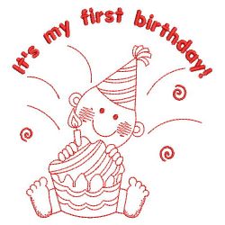 Redwork Baby First Holiday(Sm) machine embroidery designs