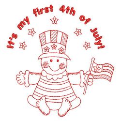 Redwork Baby First Holiday 04(Md) machine embroidery designs