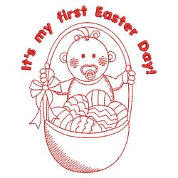 Redwork Baby First Holiday 05(Lg) machine embroidery designs