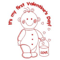 Redwork Baby First Holiday 07(Md) machine embroidery designs
