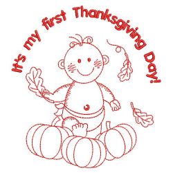 Redwork Baby First Holiday 08(Lg) machine embroidery designs
