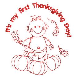 Redwork Baby First Holiday 08(Sm) machine embroidery designs