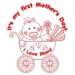 Redwork Baby First Holiday 10(Sm) machine embroidery designs