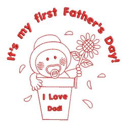 Redwork Baby First Holiday 11(Md) machine embroidery designs