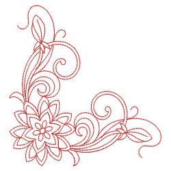 Redwork Butterfly and Flower 01(Md) machine embroidery designs