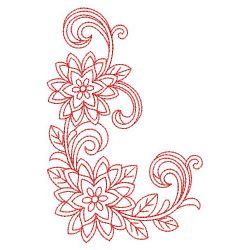 Redwork Butterfly and Flower 02(Sm) machine embroidery designs