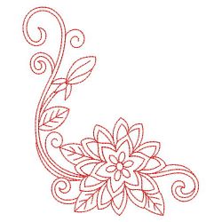Redwork Butterfly and Flower 04(Lg) machine embroidery designs
