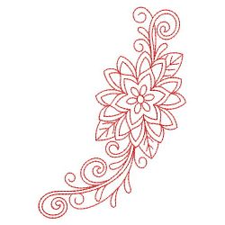Redwork Butterfly and Flower 07(Sm) machine embroidery designs