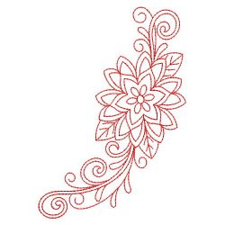 Redwork Butterfly and Flower 07(Md)