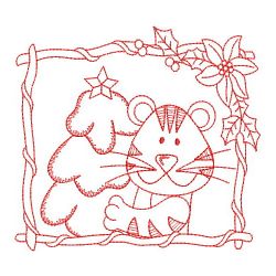 Christmas Baby Tiger 05(Md) machine embroidery designs