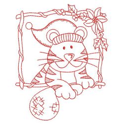Christmas Baby Tiger 06(Lg) machine embroidery designs