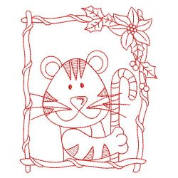 Christmas Baby Tiger 09(Md) machine embroidery designs