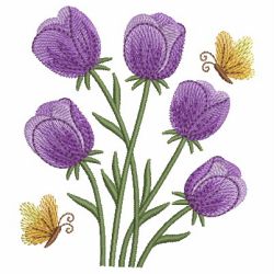 Purple Tulip 03 machine embroidery designs