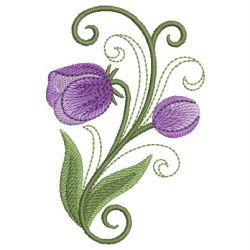 Purple Tulip 04 machine embroidery designs