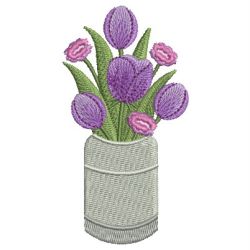 Purple Tulip 07 machine embroidery designs