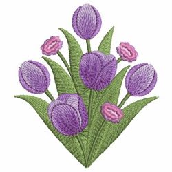 Purple Tulip 08 machine embroidery designs