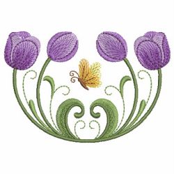 Purple Tulip 09 machine embroidery designs