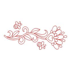 Redwork Fancy Flower(Md) machine embroidery designs