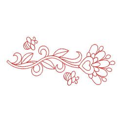 Redwork Fancy Flower 01(Sm) machine embroidery designs