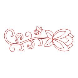 Redwork Fancy Flower 05(Sm) machine embroidery designs