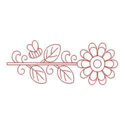 Redwork Fancy Flower 06(Lg) machine embroidery designs