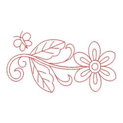 Redwork Fancy Flower 07(Sm) machine embroidery designs