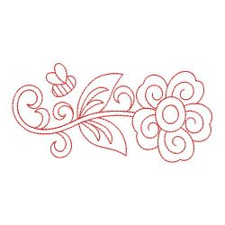 Redwork Fancy Flower 09(Sm) machine embroidery designs