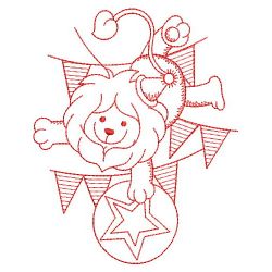 Redwork Circus Lion 05(Sm) machine embroidery designs