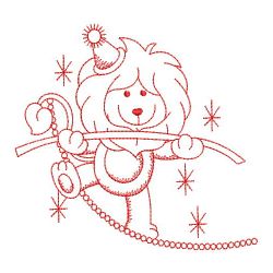 Redwork Circus Lion 08(Md) machine embroidery designs