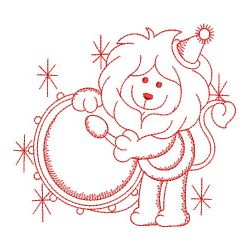 Redwork Circus Lion 09(Lg) machine embroidery designs