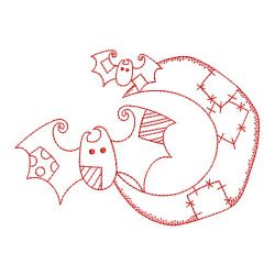 Redwork Crafty Halloween 03(Md) machine embroidery designs