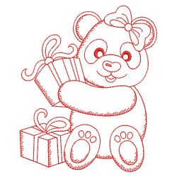 Redwork Happy Panda 10(Lg)