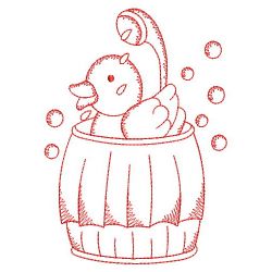 Redwork Bath Time Cuties(Md) machine embroidery designs