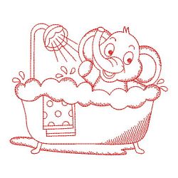 Redwork Bath Time Cuties 03(Sm) machine embroidery designs