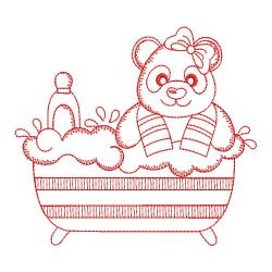 Redwork Bath Time Cuties 04(Md) machine embroidery designs