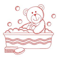 Redwork Bath Time Cuties 07(Md) machine embroidery designs