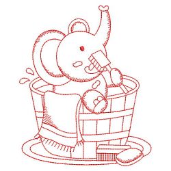 Redwork Bath Time Cuties 11(Lg) machine embroidery designs