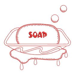 Redwork Bath Time 02(Sm) machine embroidery designs