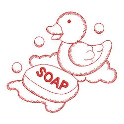 Redwork Bath Time 03(Sm) machine embroidery designs